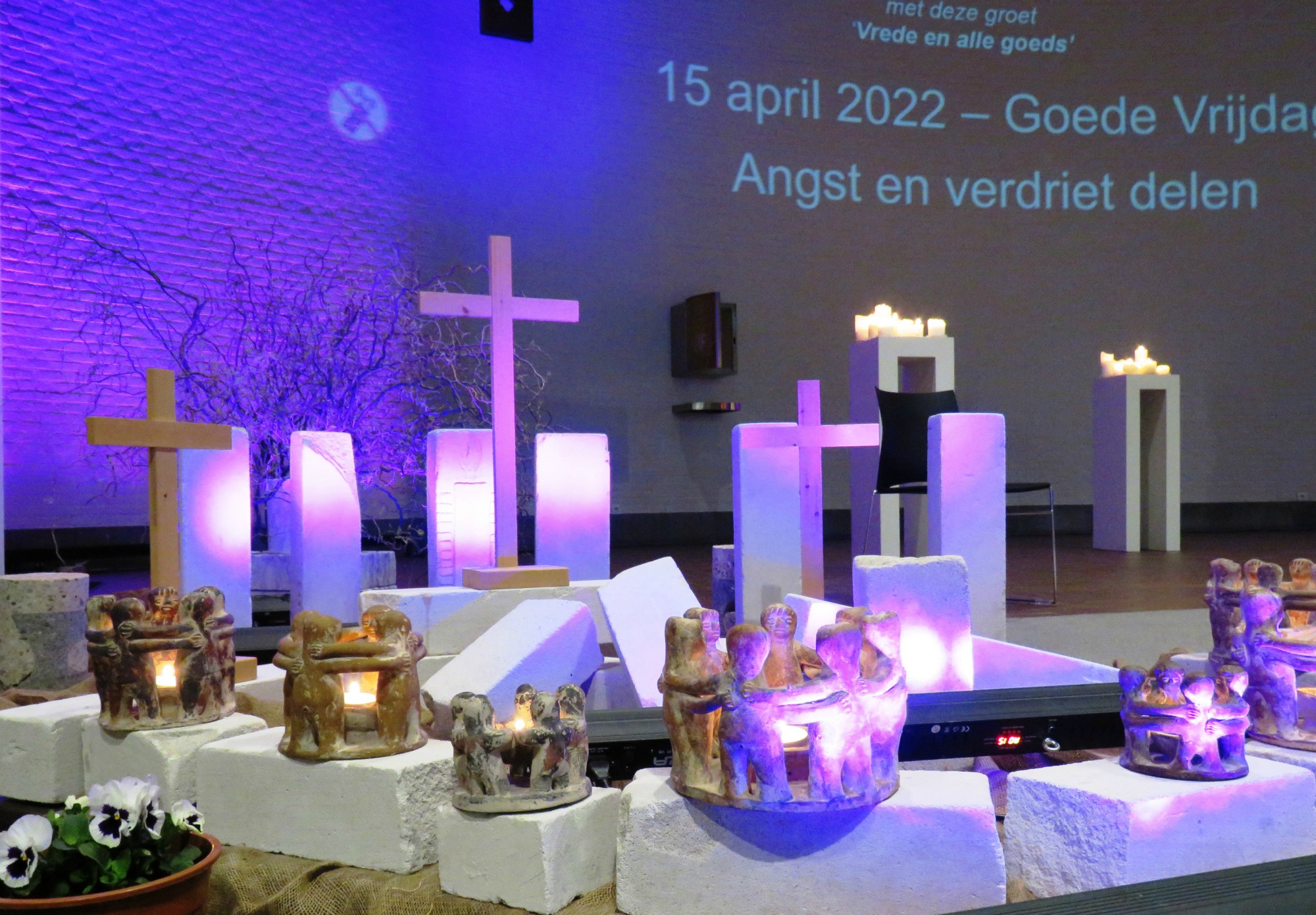 Detail uit het decor voor de Goede Vrijdagviering
