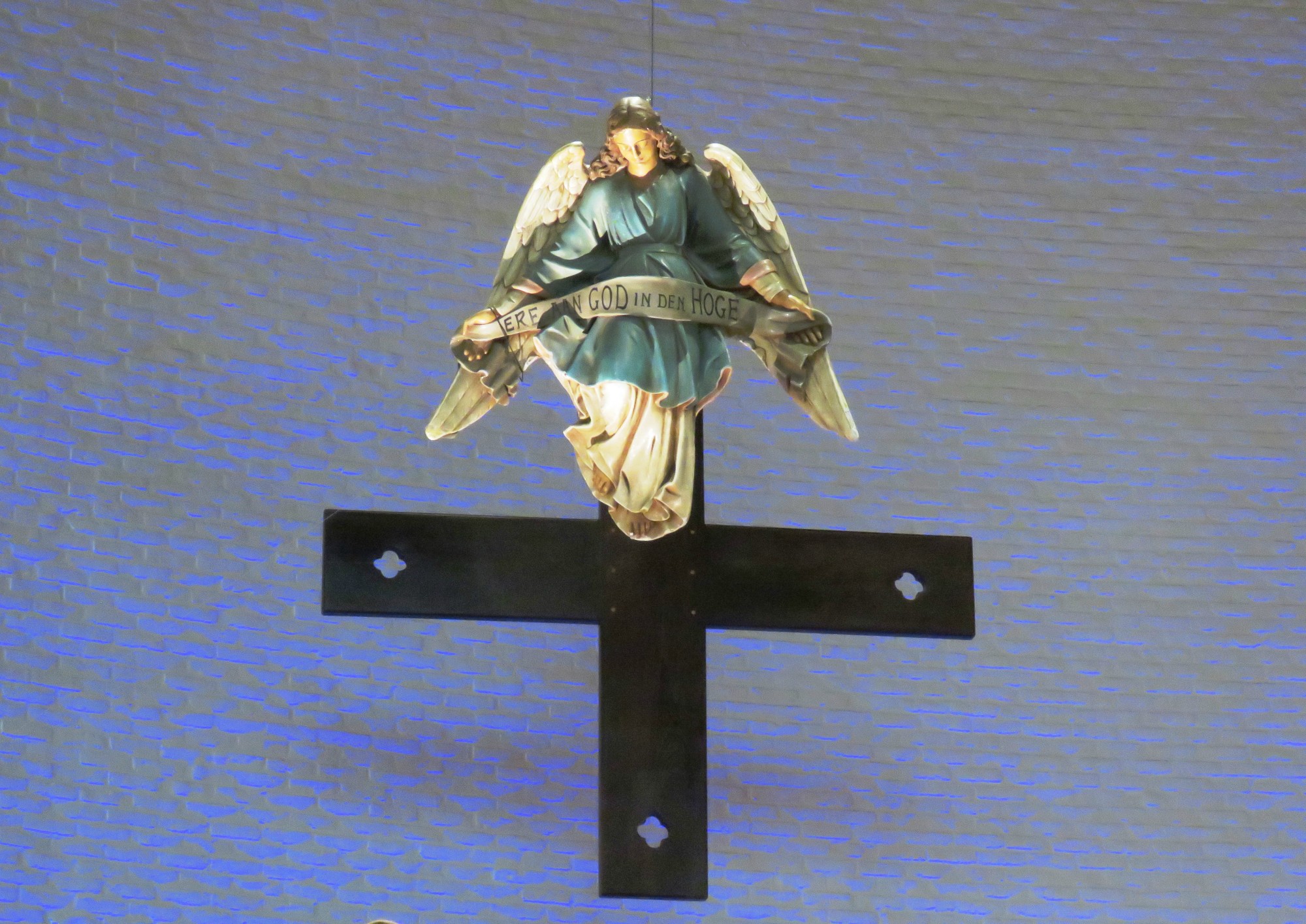 De engel boven de kerststal